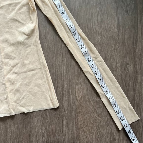ZARA Nude Long-Sleeve Mesh/See-Through Top - Picture 6 of 9